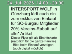 Secret Vereinsshopping – Exklusiv für SC Burgau Mitglieder!